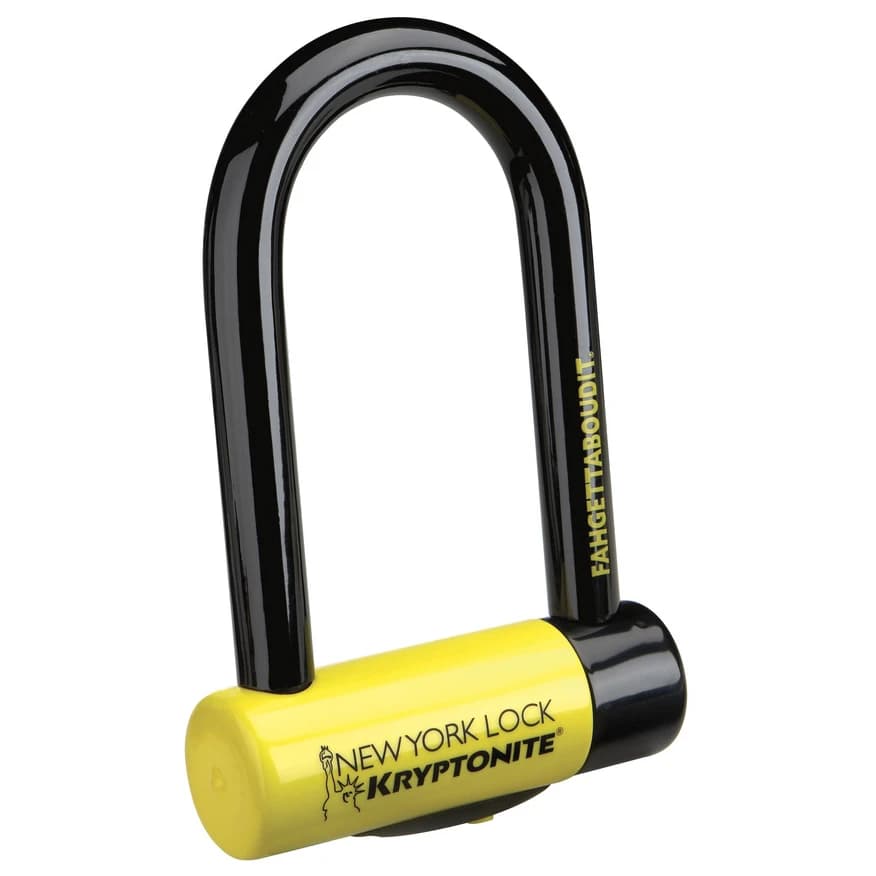 U-образен катинар Kryptonite New York Fahgettaboudit Mini Bike lock - Black / Yellow