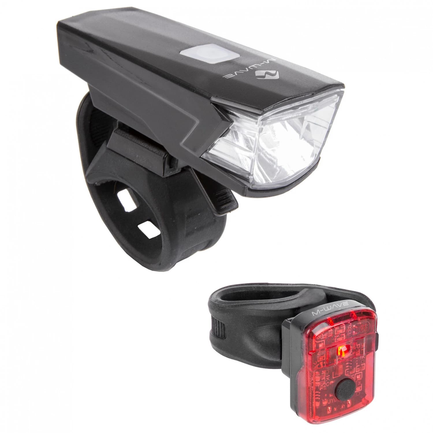 Велосипедна светлина M-wave Atlas K 15 USB Set Bike light set - Black