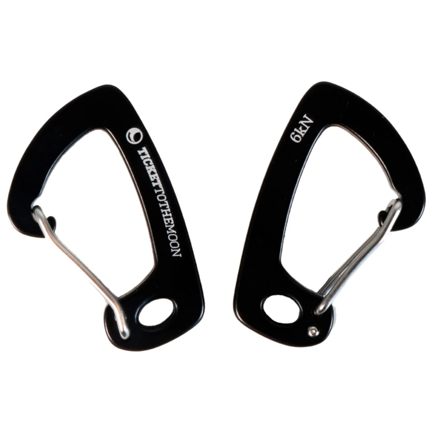 Аксесоар за хамак Ticket to the moon Lightest Carabiner 6kN Pair Snapgate carabiner - Black