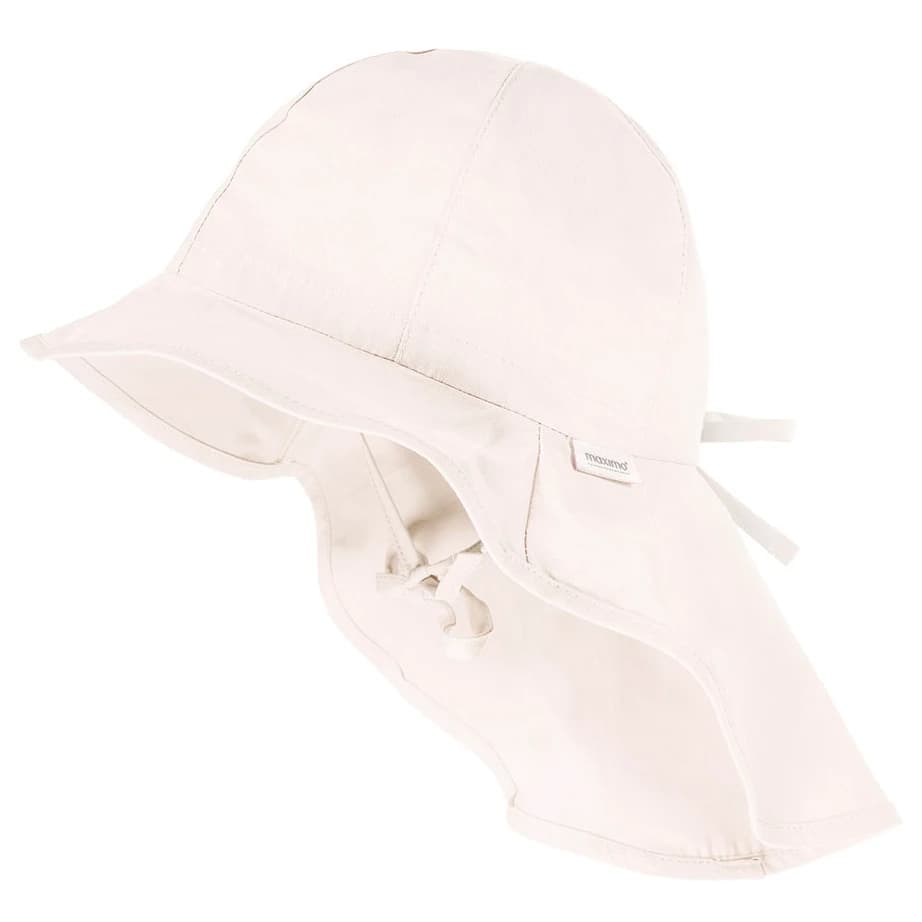 Детска шапка с козирка maximo Kid's Mini Girl Flapper with Bow Cap - Wollweiß