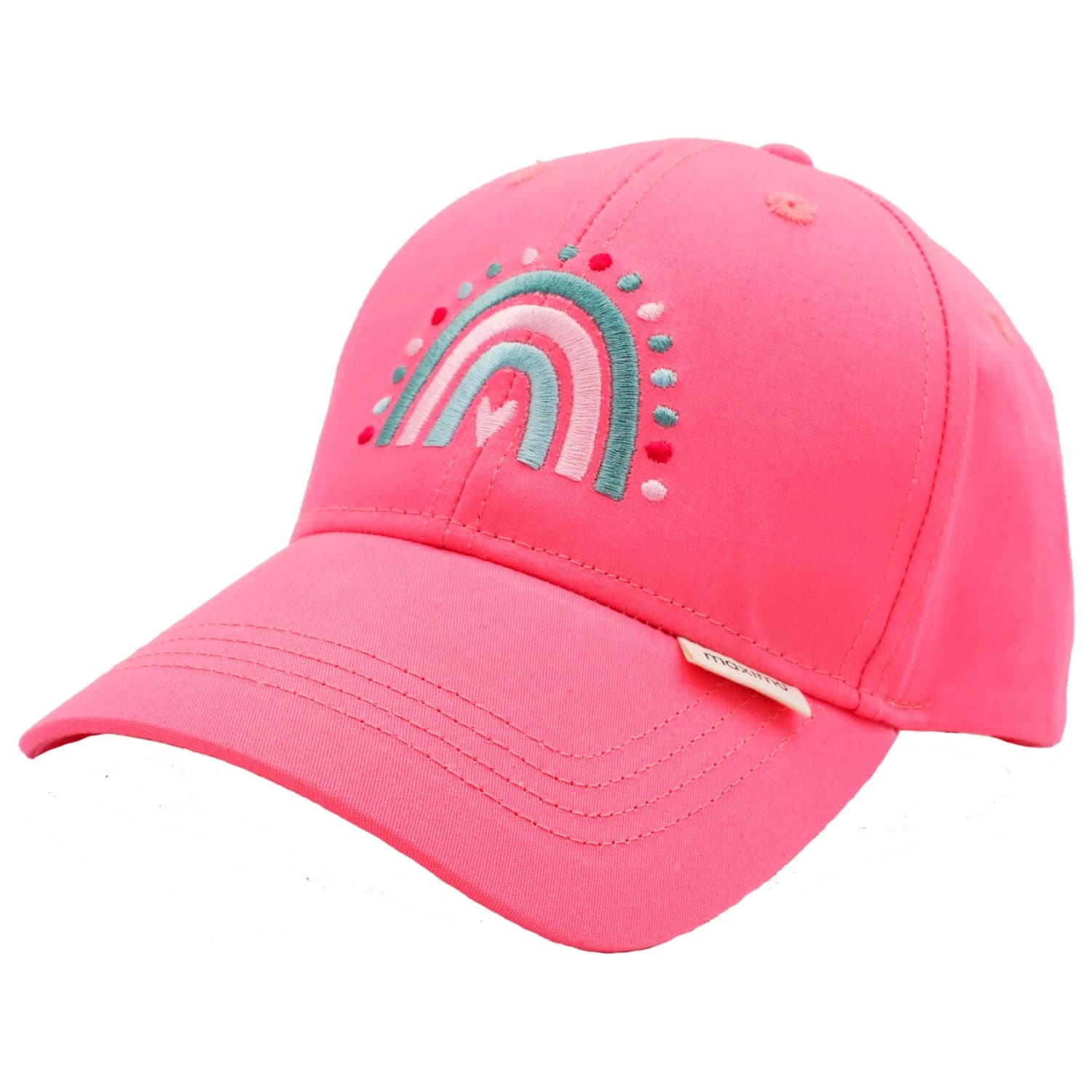 Шапка с козирка maximo Girl's Cap Rainbow Klettverschluß Cap - Dark Almond Blossom