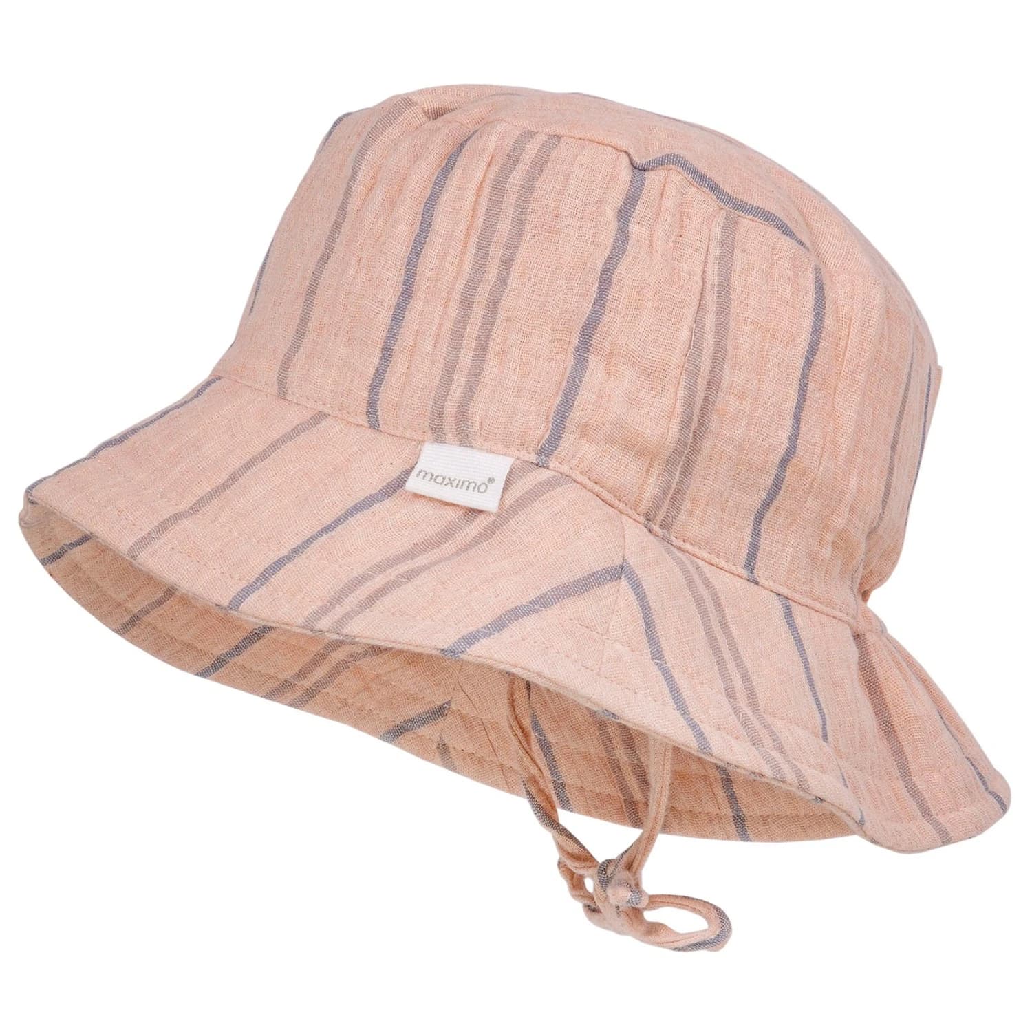 Детска шапка maximo Kid's Mini Hut Band Musselin Futter Hat - Beigemeliert / Streifen