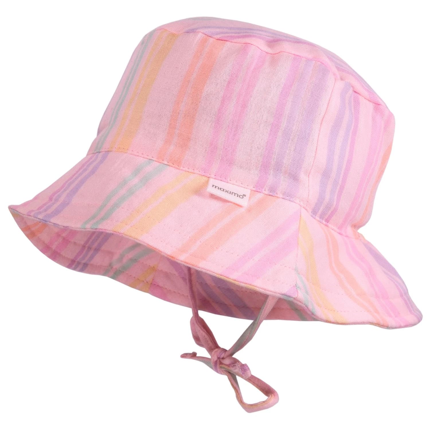 Детска шапка maximo Kid's Mini Hut Band Musselin Futter Hat - Zartrosa / Streifen