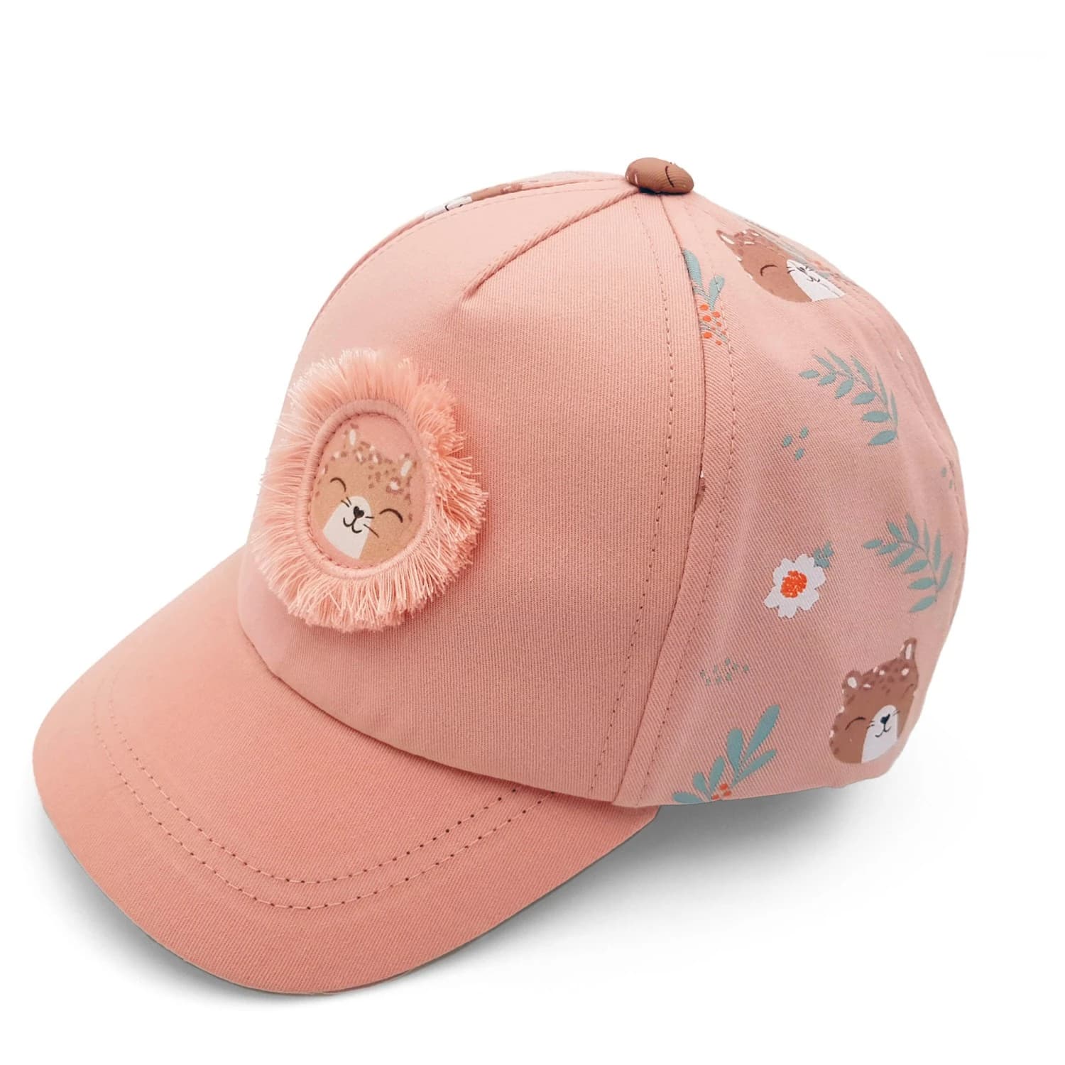 Детска шапка с козирка maximo Kid's Mini Girl-Cap Tiger Klettverschluss Cap - Dogwood / Multicolor