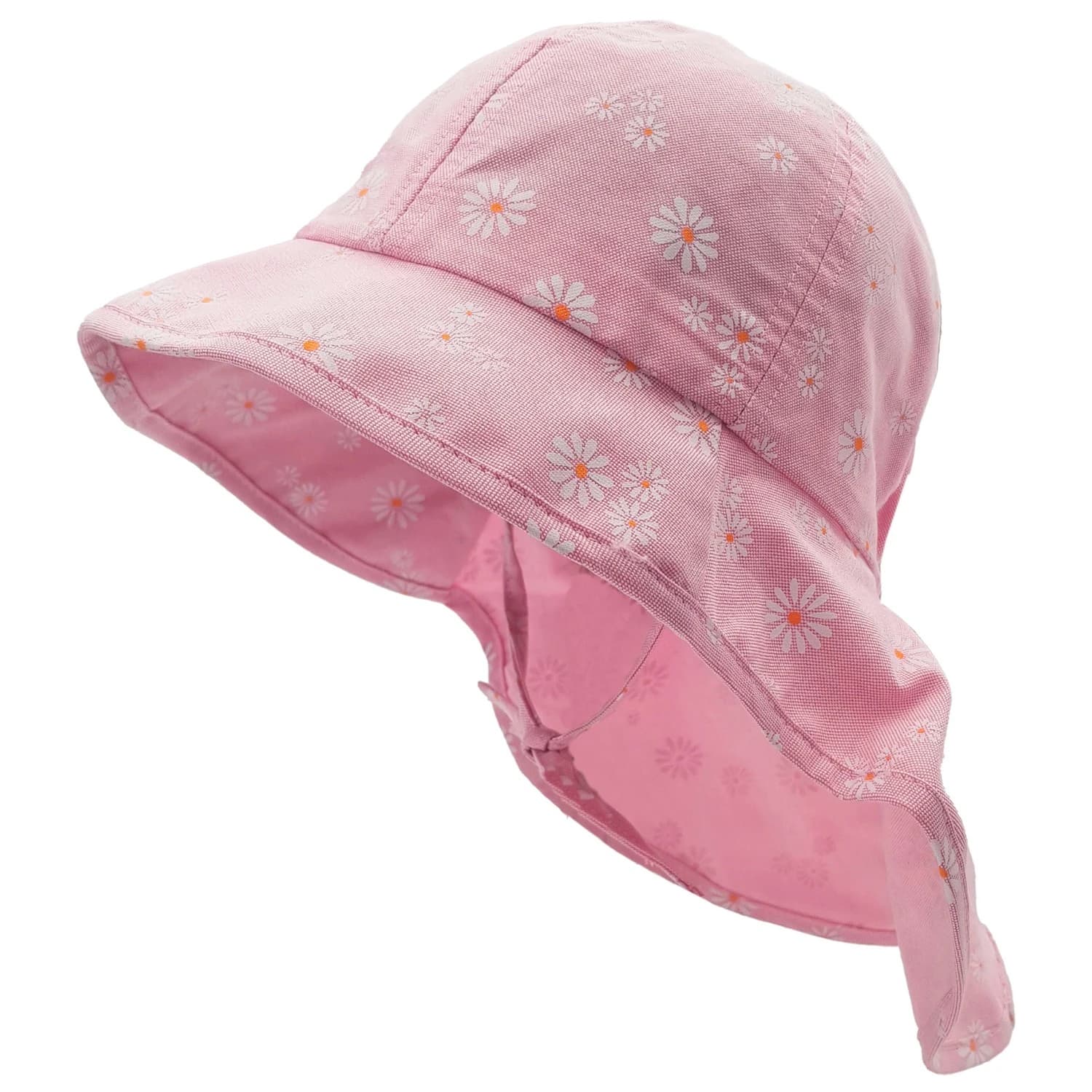 Детска шапка с козирка maximo Kid's Mini Girl-Flapper Nackenschutz Bindeband Hat - Blassrosa