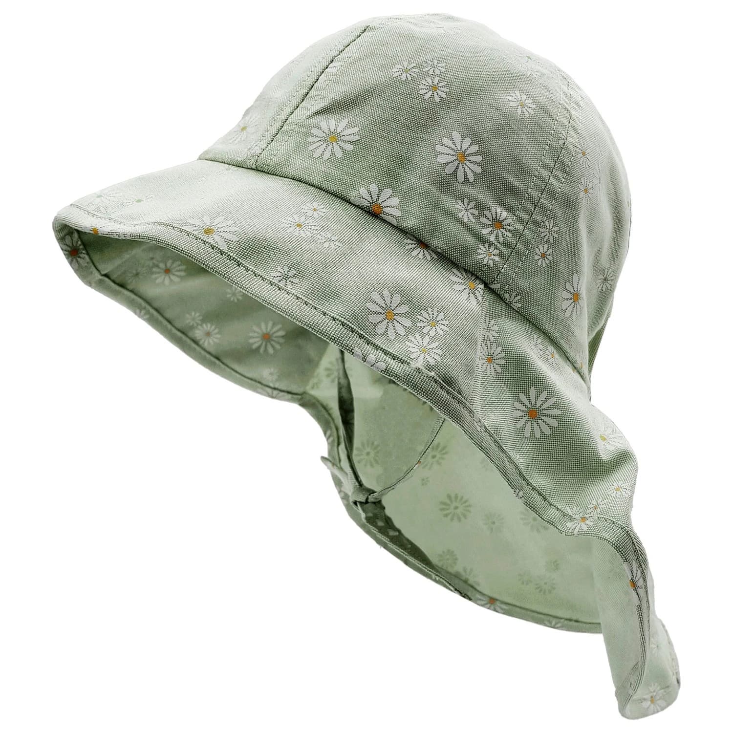 Детска шапка с козирка maximo Kid's Mini Girl-Flapper Nackenschutz Bindeband Hat - Lightjade