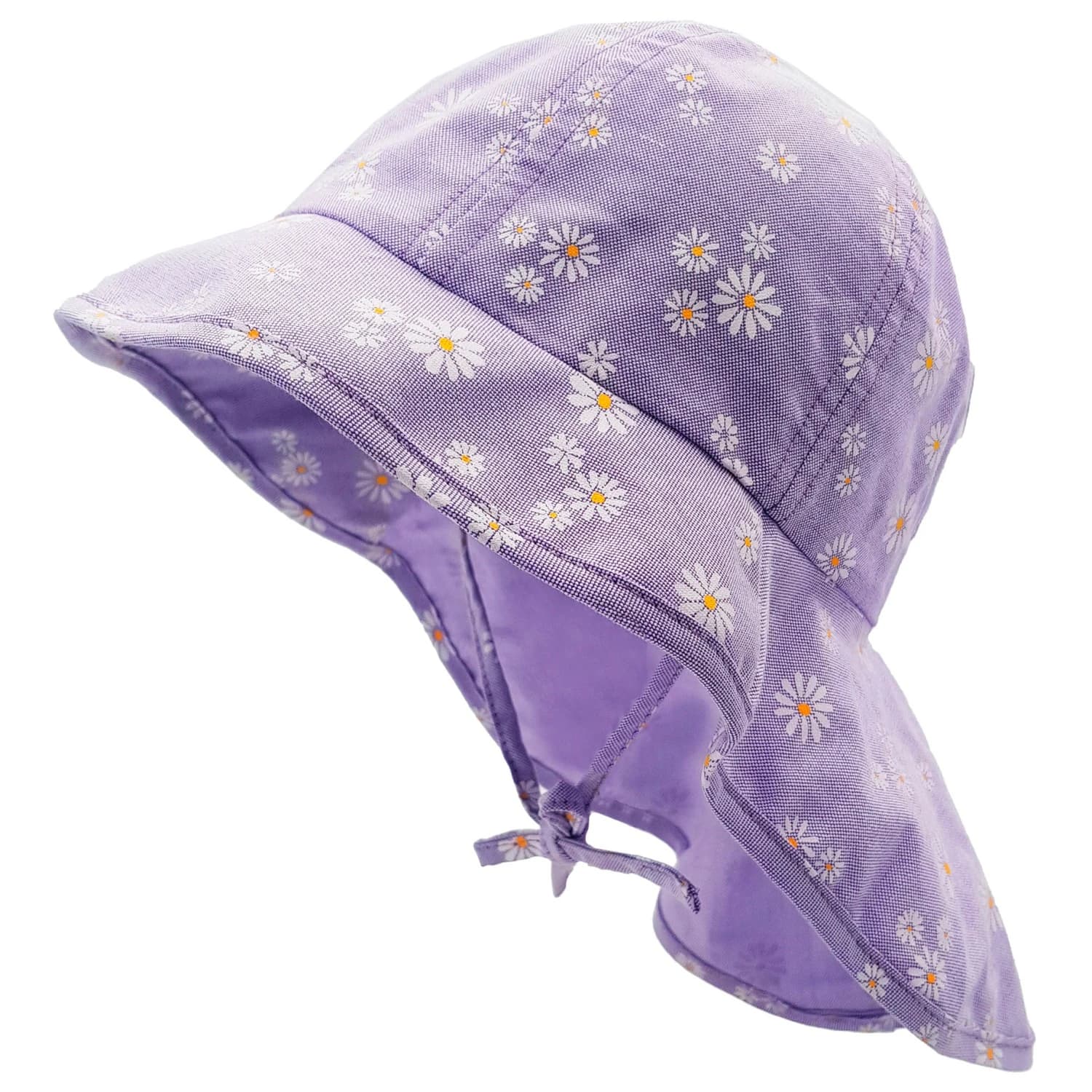 Детска шапка с козирка maximo Kid's Mini Girl-Flapper Nackenschutz Bindeband Hat - Lilas