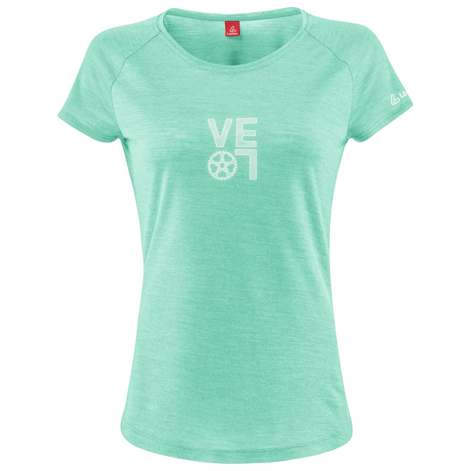 Дамска мериносова блуза Löffler Women's Printshirt Velo Merino-Tencel Merino shirt - Clearwater