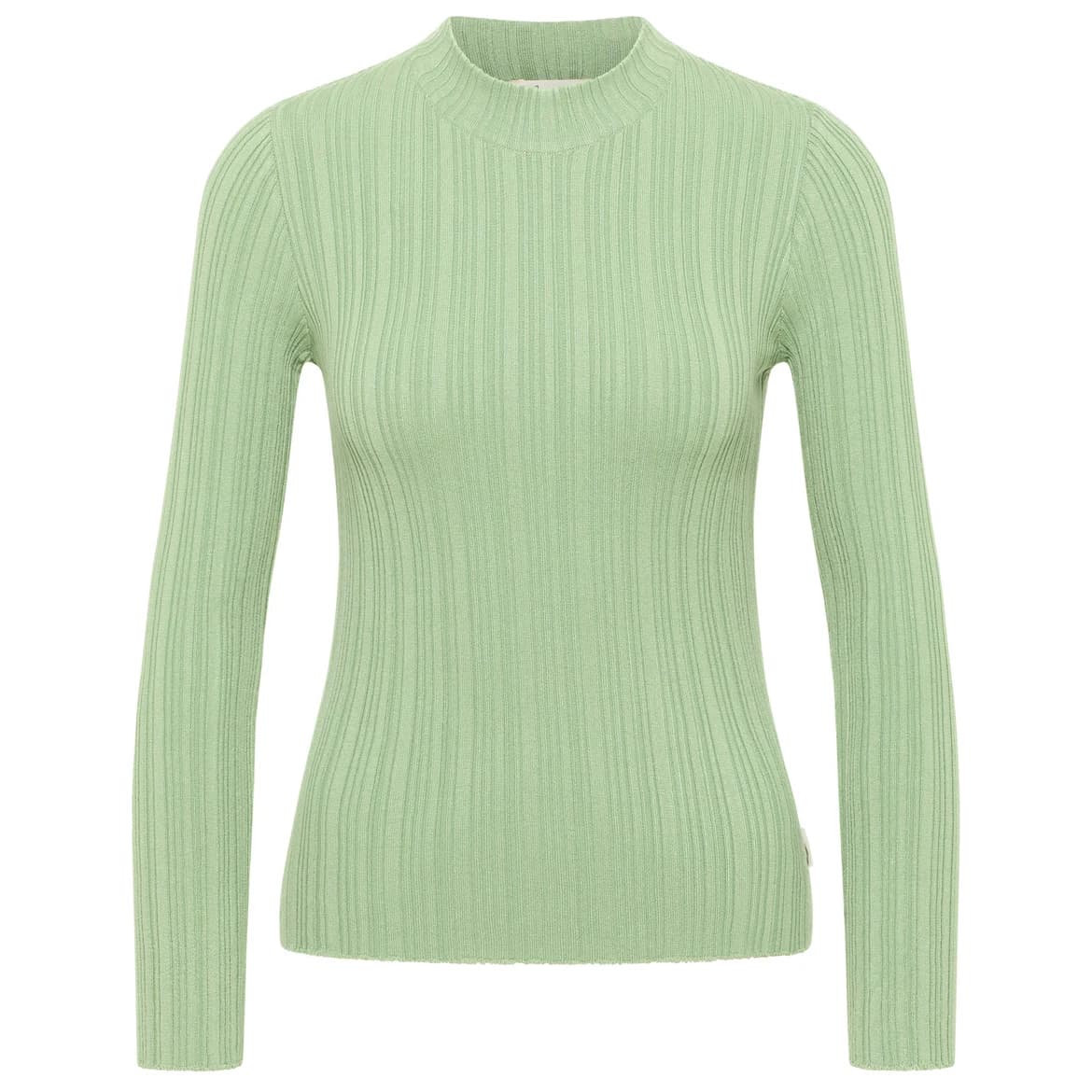 Дамска блуза с дълъг ръкав Tranquillo Women's Seidiges EcoVero-Shirt Round Neck Longsleeve - Jade