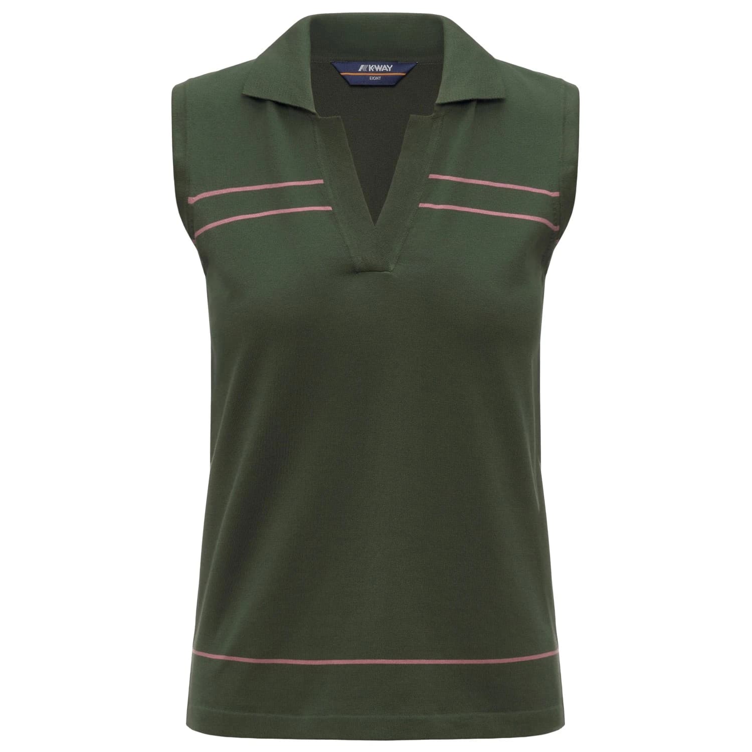 Дамска поло тениска K-Way Women's Jaligne Stripes Polo shirt - Green Africa / Violet