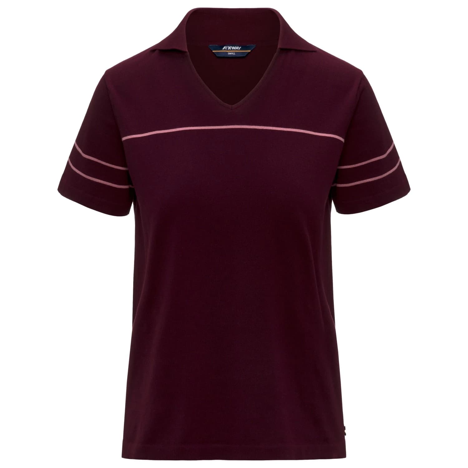 Дамска поло тениска K-Way Women's Mazardy Stripes Polo shirt - Violet Burnished / Violet
