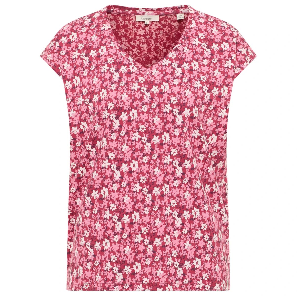 Дамска тениска Tranquillo Women's Jerseyshirt Elliin T-shirt - Red Wildflowers