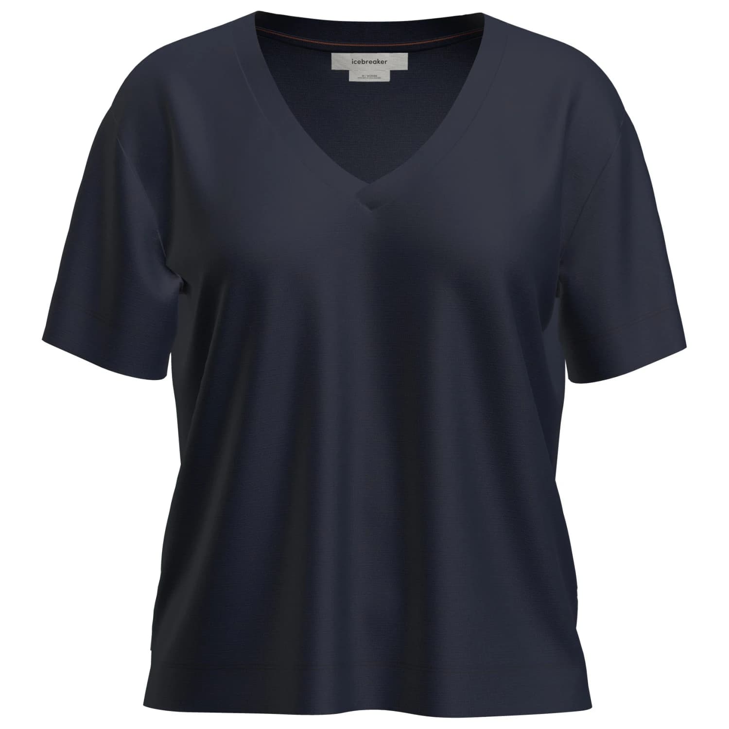 Дамска мериносова блуза Icebreaker Women's Merino 150 Tech Lite S/S Relaxed V-Neck Merino shirt - Midnight Navy