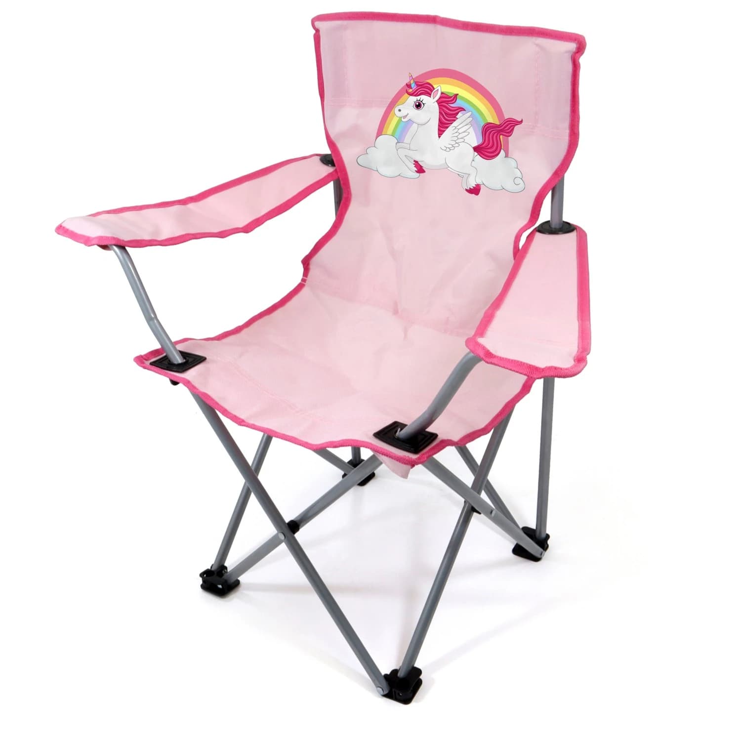 Детски къмпинг стол Basic nature Travelchair Kids Camping chair - Pink Unicorn